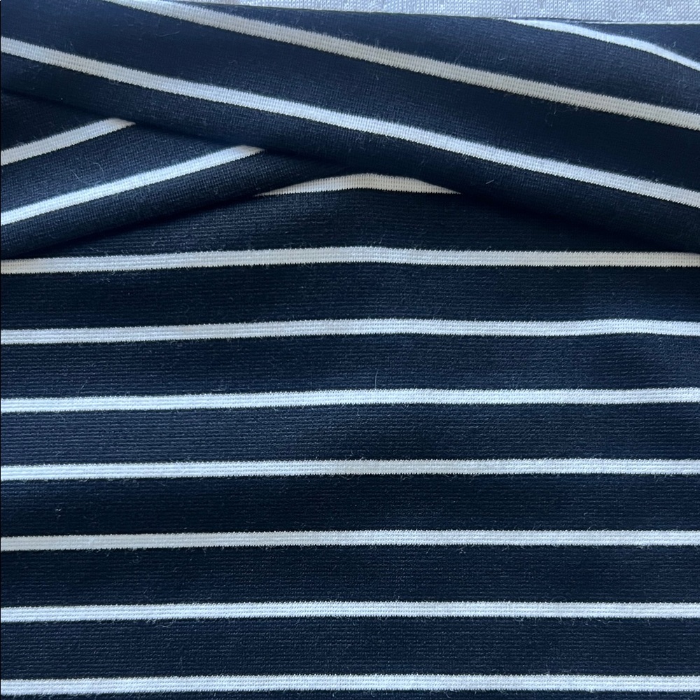 attention Navy and White Striped Mini Skirt - Picture 5 of 5